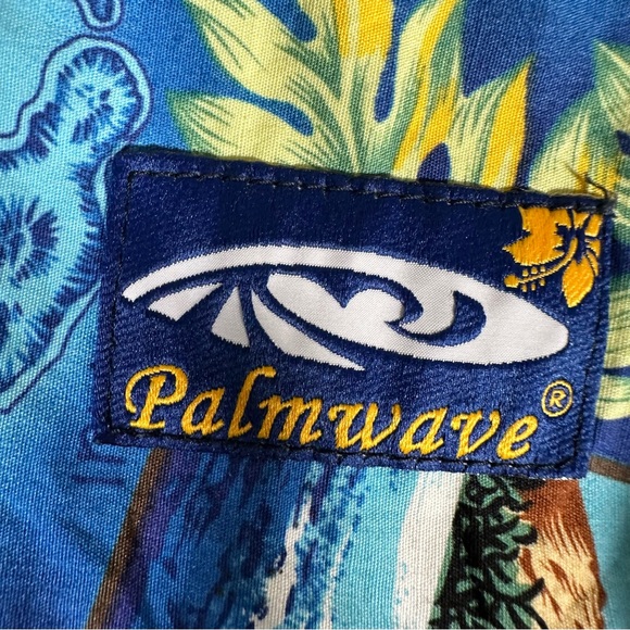 Palmwave Men Hawaiian Button Up Floral Shirt Honolulu Colorful Size L EUC - Picture 3 of 11